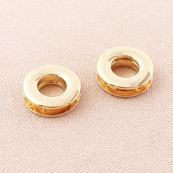 1inch(25mm) Gold Alloy Eyelets Metal Eyelet Grommet Screw Screwback alloyed Screw in Grommet