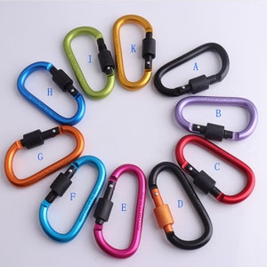 2pcs Carabiner Camp Snap hook Carabiner Clip with a solid screw gift Carabiner keychain carabiner hook clasp