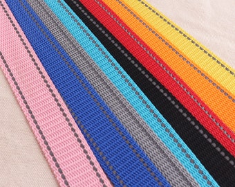 5 yards 1 inch Reflective Nylon Webbing Ribbons for Pet Collar Knapsack Belt Band Strap Tape DIY Bag Accessories premium