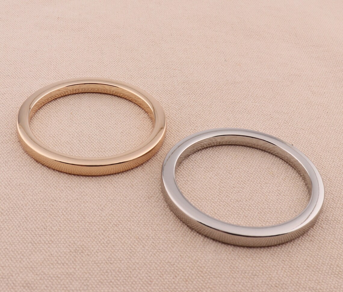 50 Mm Purse Ring Flat Silver Ring,gold Metal O Ring Gunmetal Round Ring ...