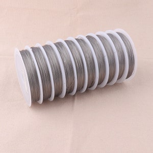 1 Rolls Gray Beading Wires 100mm,50m,40m Stringing Wire Beading Cord Jewelry Making Beading Supplies Craft Supplies