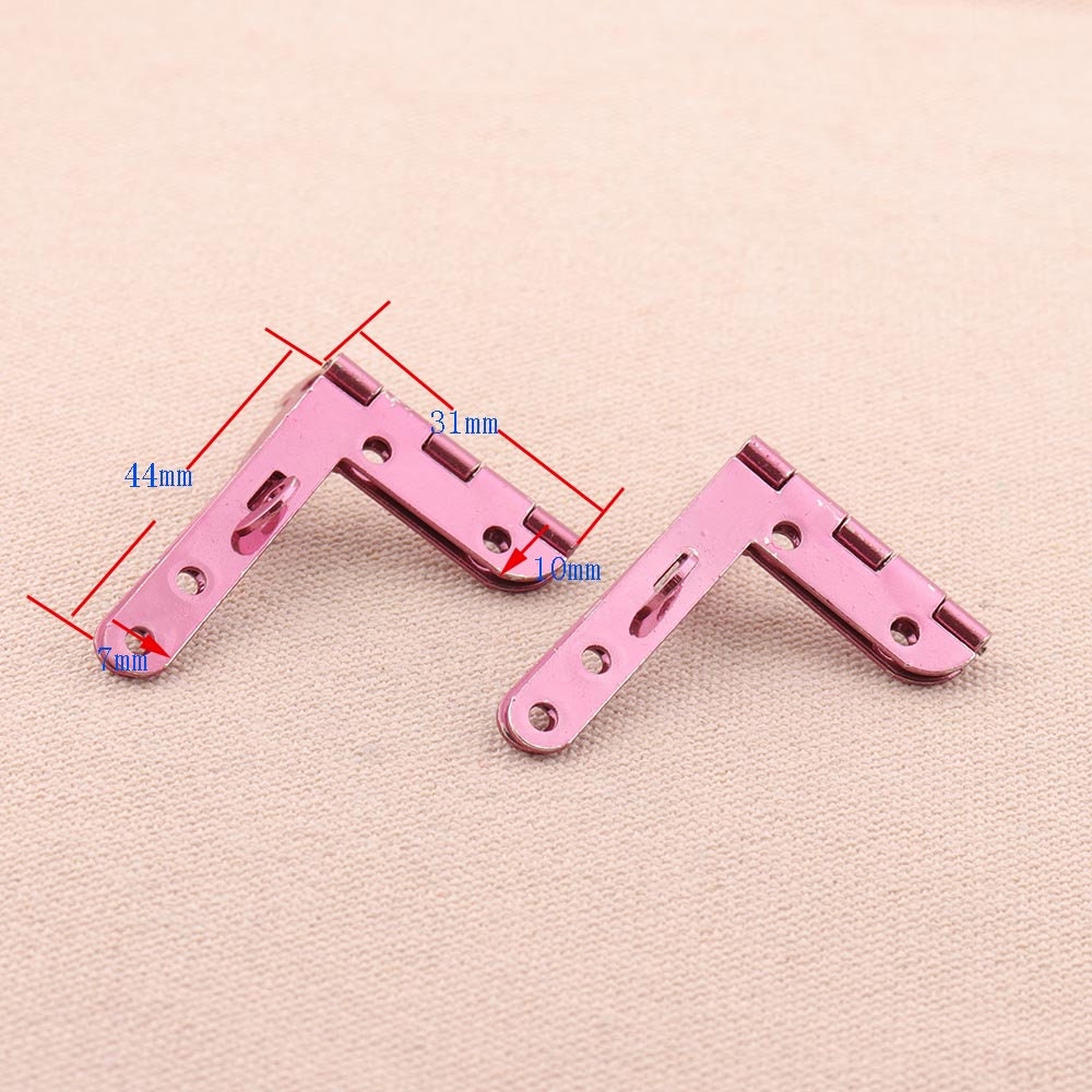 Pink Box Hinges Metal Box Quadrant Hinge Hardware Set of 10pcs Etsy