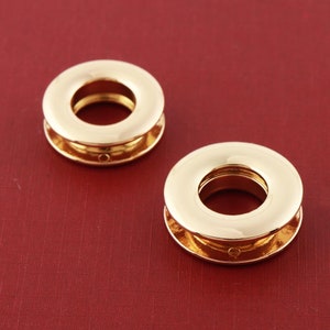 11mm Gold Metal Eyelet Grommet Zinc Alloy Screw Screwback gold alloyed Screw in Grommet DIY Making