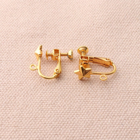 12PCS convert pierced earrings to clip on Screw On Earring Backs Earring