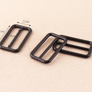 Triglide Black Alloy Slider Buckle Black Alloy  Strap Keeper For 38mm Strap Leathercraft Bag Belt MakingBag Strap sliders