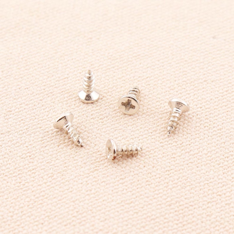 100pcs Silver Tiny Screws Round Head Iron Screws Hinge Screws Etsy