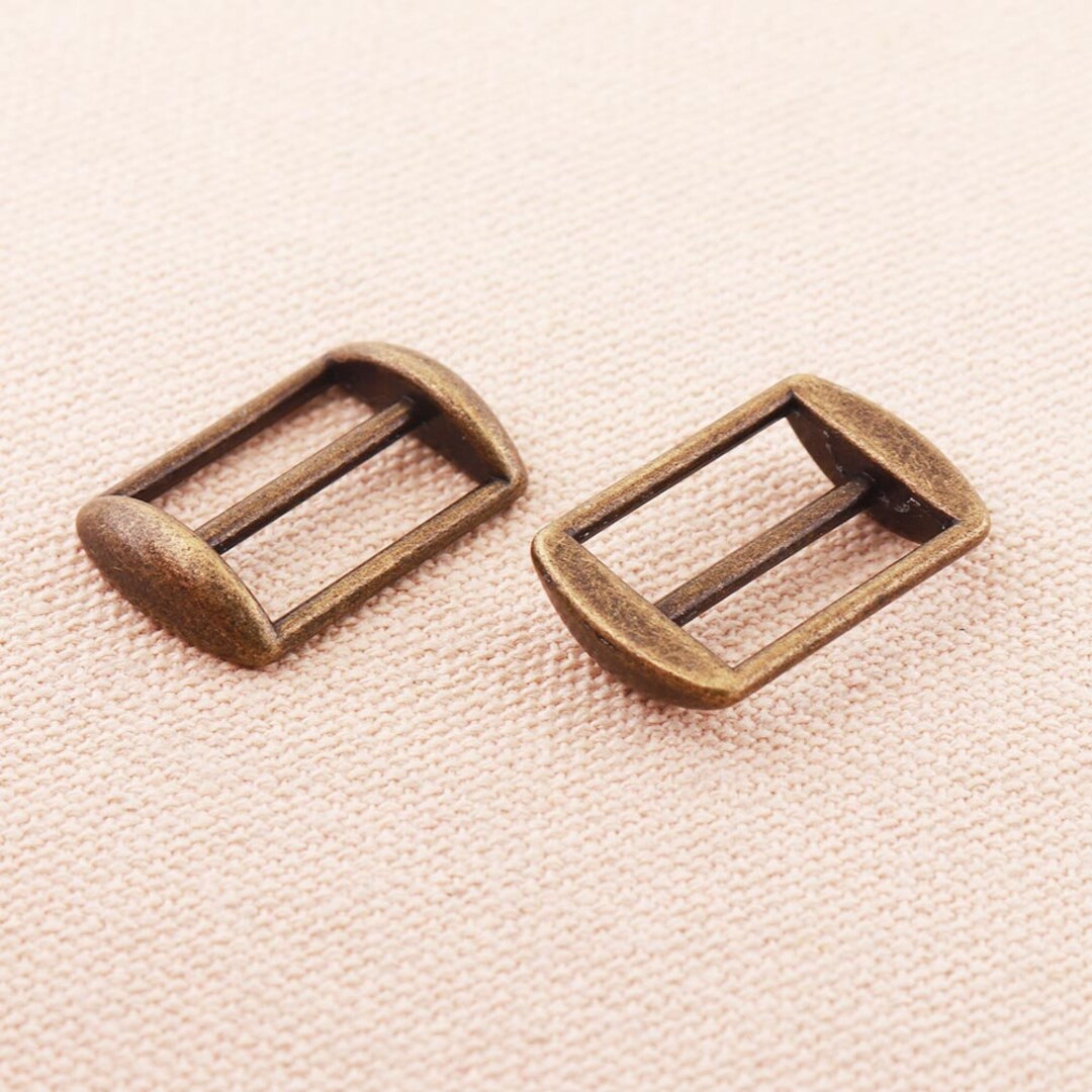 17mm Bag Strap Adjustable Bronze Rectangle Buckles Bag Slide Adjusters