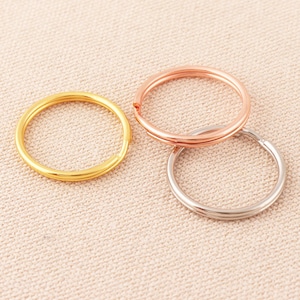 50pc 25mm Split Key Rings Keychain Split Rings Silver, Rose gold and Gold Plated Key Ring Findings-3 color available