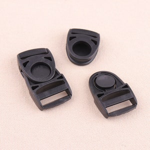 6pcs hebilla negro giro plástico bolsa ajustable ajustador de hebilla 59mm ajustable hebilla de liberación lateral para 26mm cinturón Clips cincha