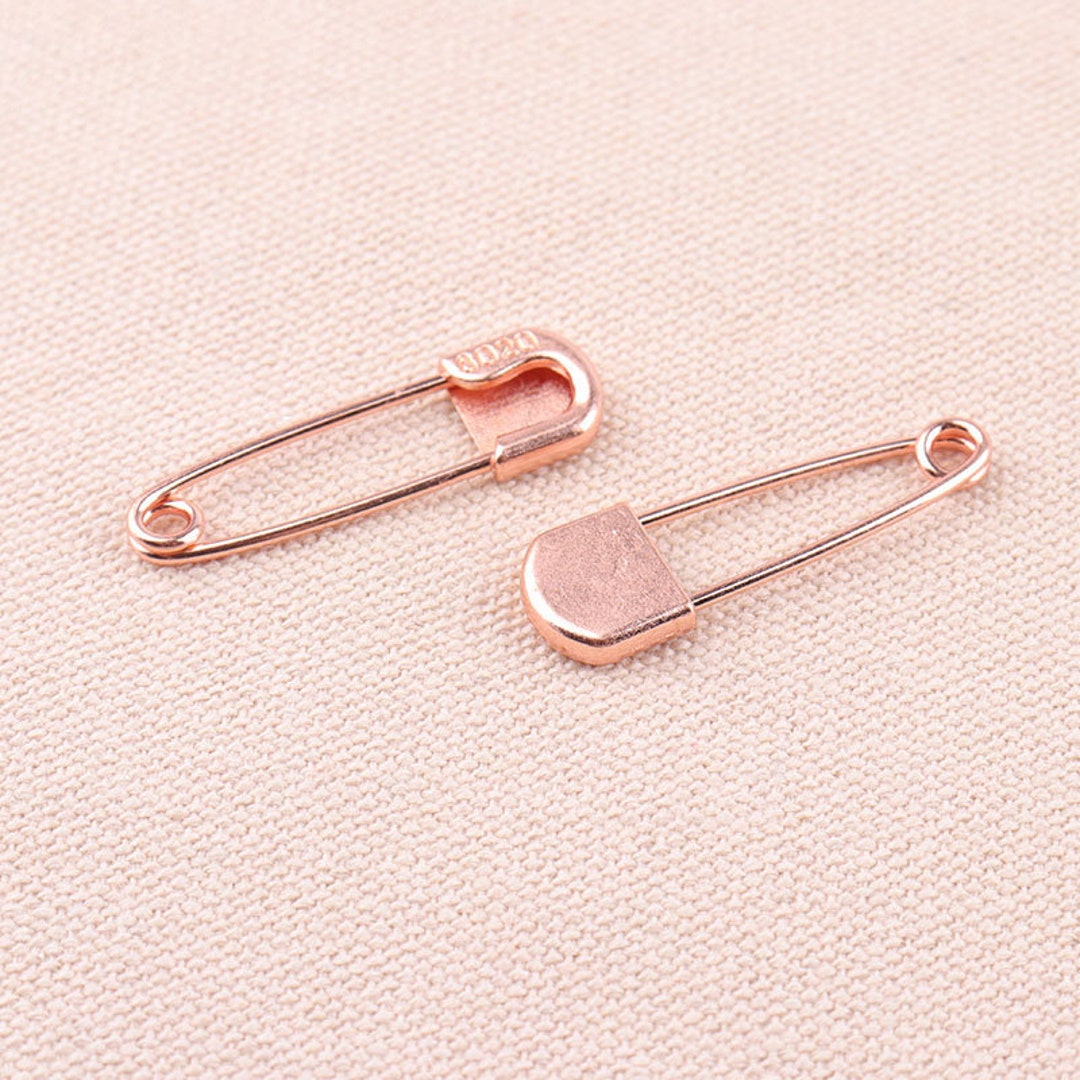 24pcs Rose Gold Small Safety Pins 359mm Metal Sewing Supplies