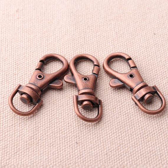 3 Keychain Clasp Hooks Connector Findings Copper by TIJC KCCP