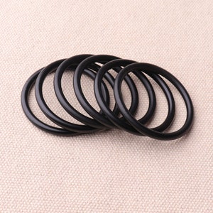 6pcs 30mm Inner size Round Ring Black Closed Ring Metal O Ring Strap Hardware