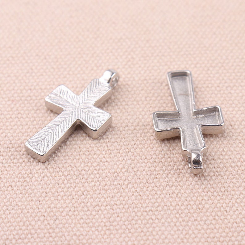 20pcs Cross Charms 2715mm Silver Mini Cross Charm Pendants Etsy