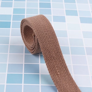 1''(25mm) Khaki Baumwollgurtband, Licht Gewicht Gurtband für Key FOB, Geldbörse Riemen, Belting