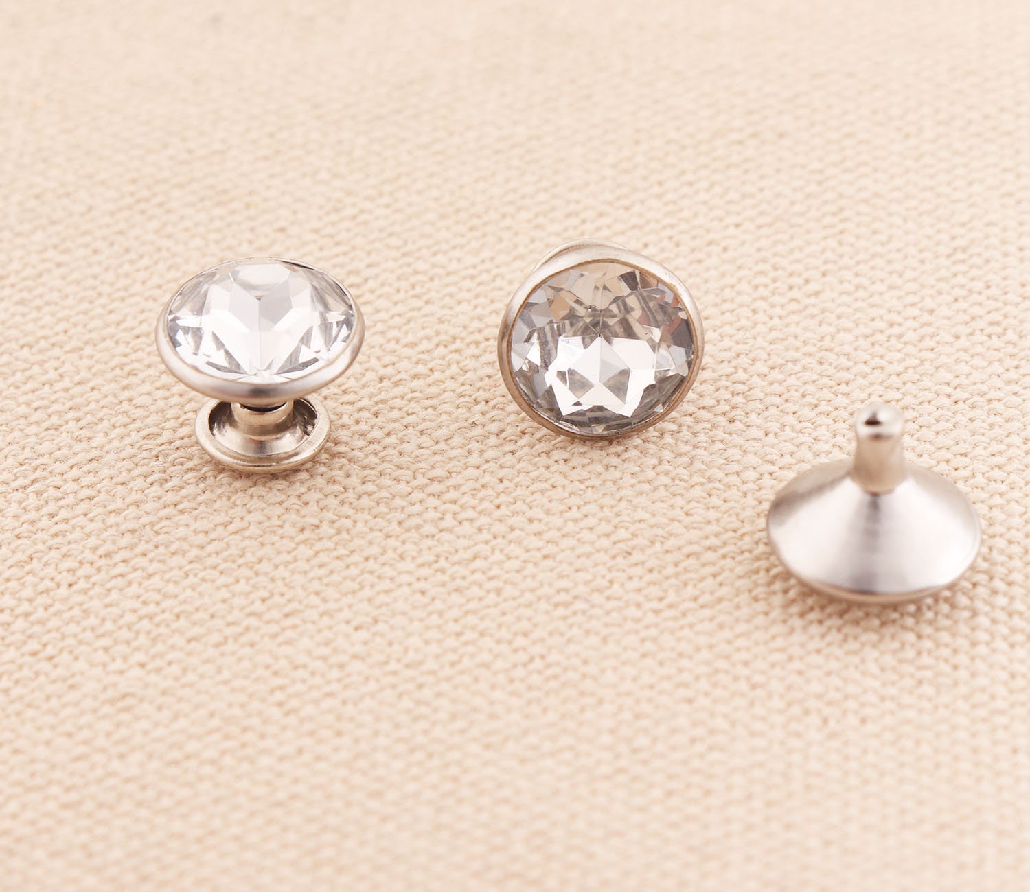 Silver Rhinestone Rivets, Leather Rapid Rivets for Fabric,12mm Speedy ...