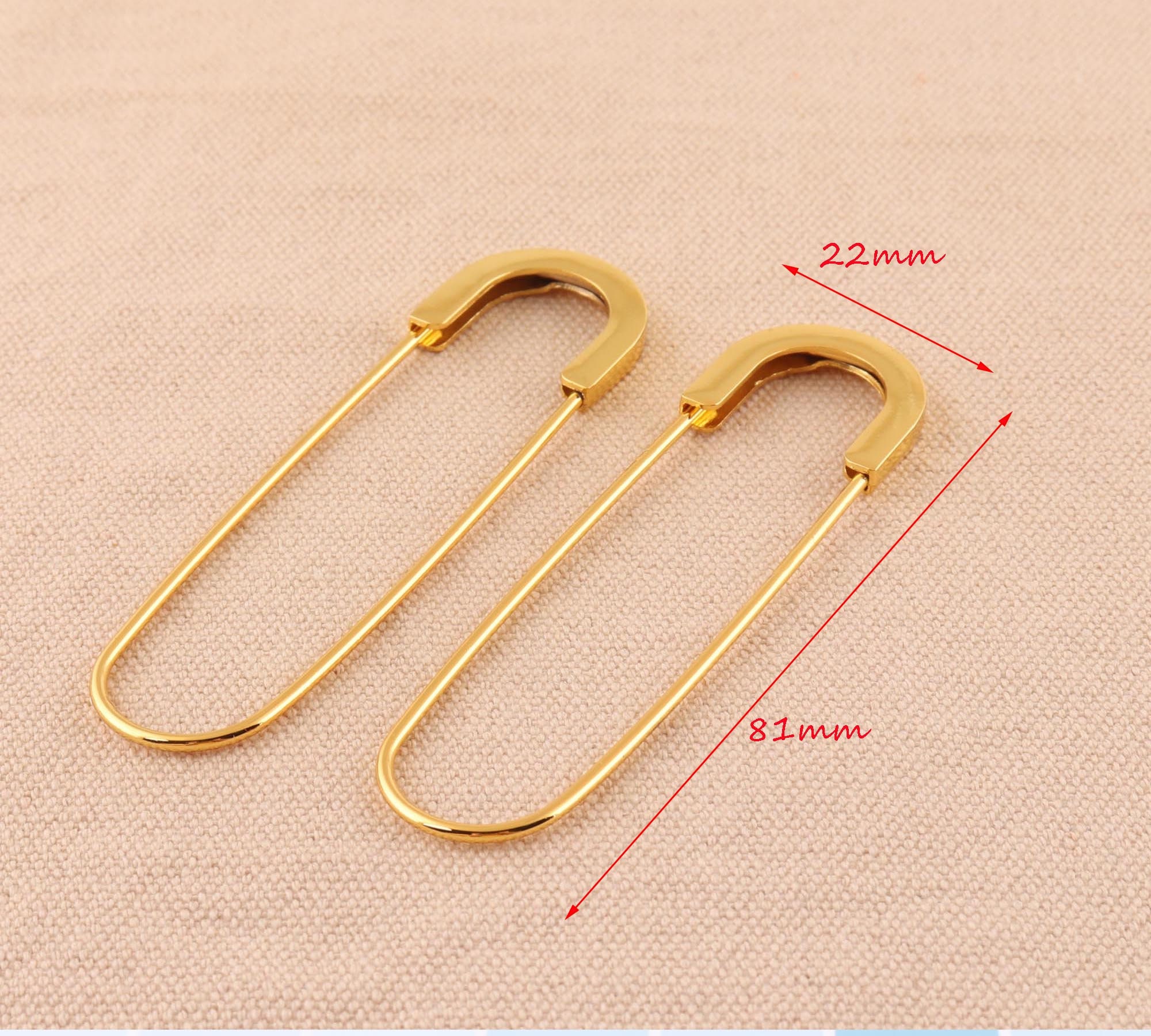 50pcs Small Safety Pins Gold 20mm Metal Safety Pins Sewing Making