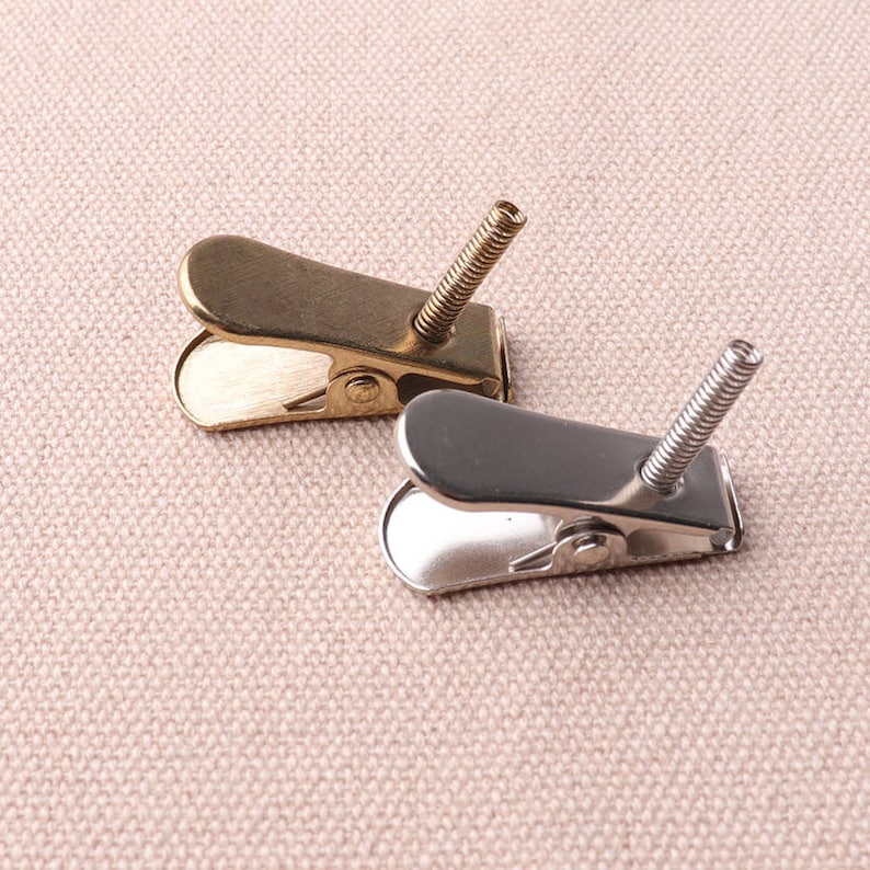 2911mm Alligator Clip With Spring Gold and Silvery ID Clips Etsy
