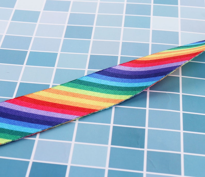 38mm width Rainbow Soft Smooth Webbing with stripe pattern | Etsy