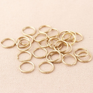 100pc Split Key Rings 15*12mm Key Rings Light Gold Metal Key Chain Rings