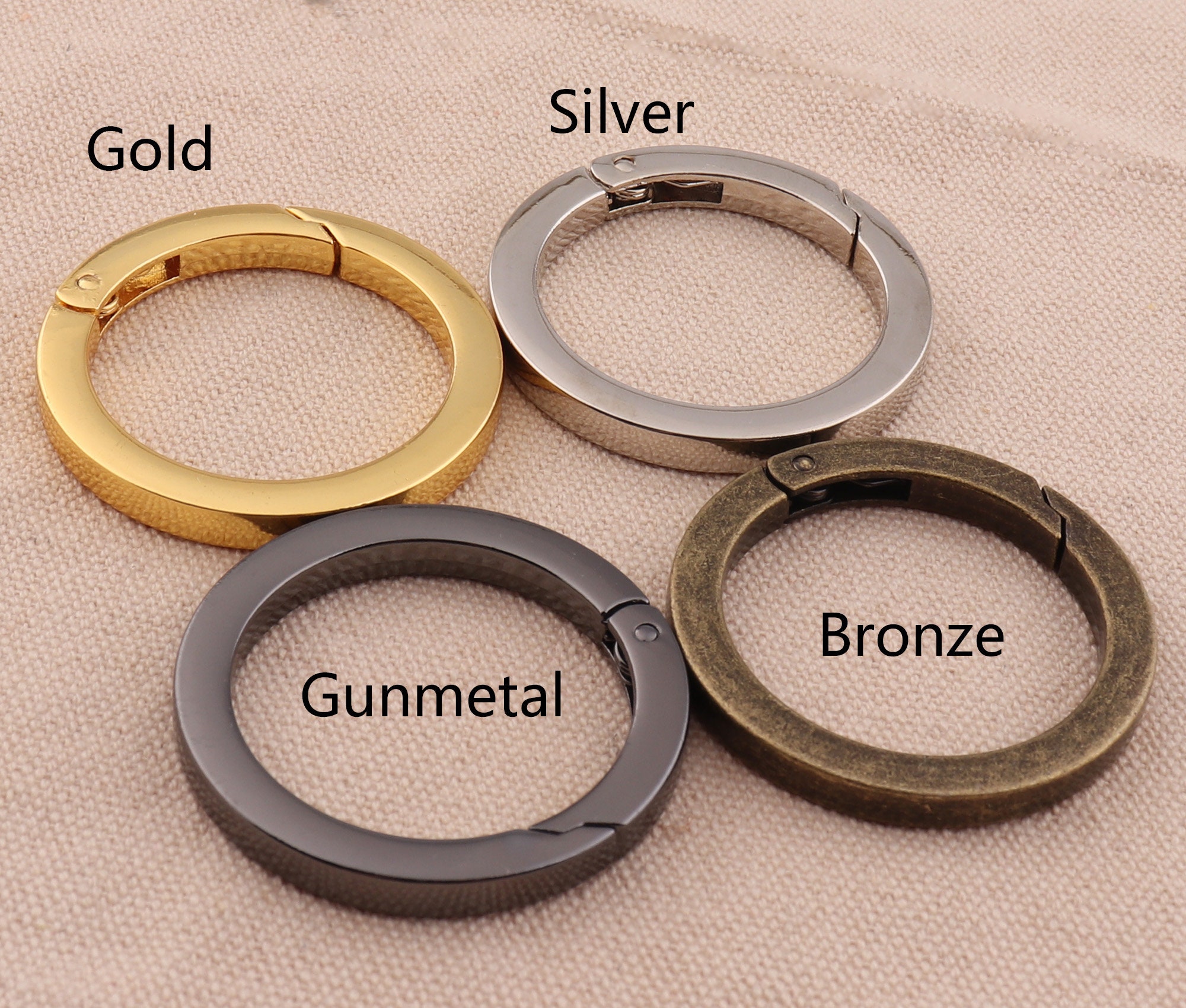 SUPERFINDINGS Federtorringe Messing - 10 Stück Oval 13x7x3mm