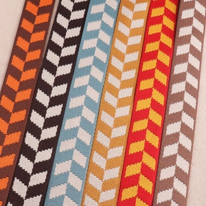 1.5&quot;Cotton Webbing Heavy Duty Bag handles, bag strap for tote bag Upholstery Webbing Stripe squares colorful webbing