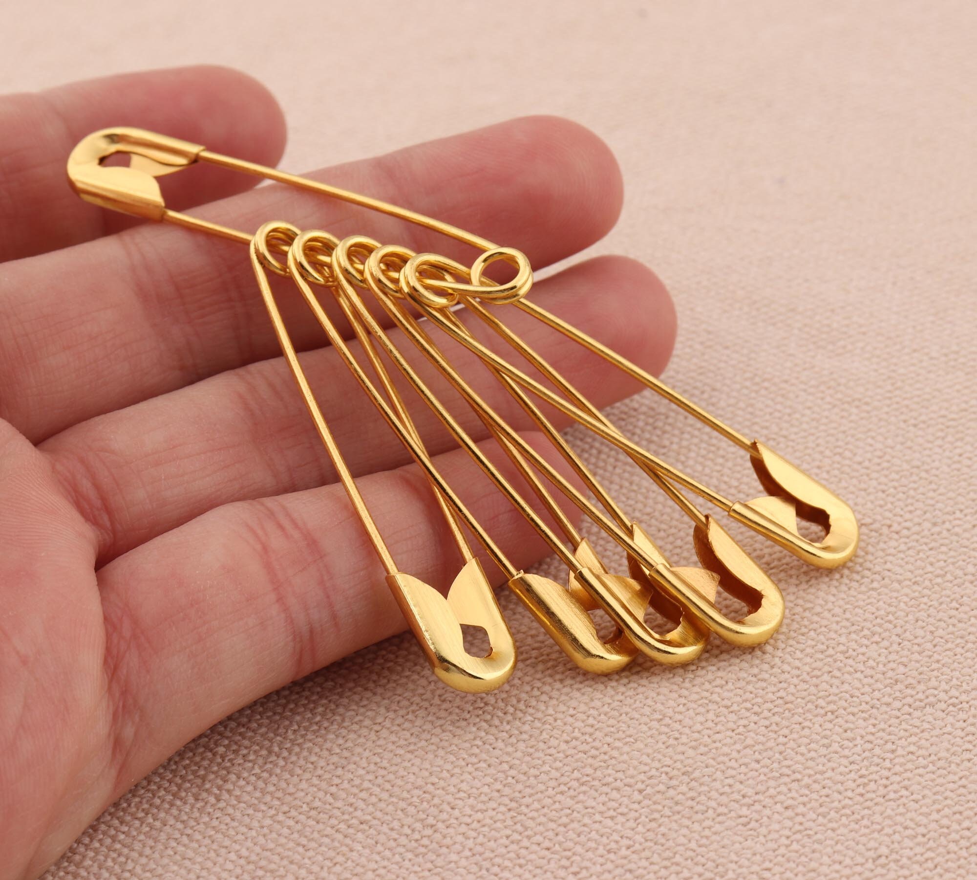 50mm Gold Color Label Pins Long Brooch Pins Safety Pins for Etsy