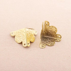8PCS Conners,Gold 42*30mm Corner Decorative Corner Bracket Jewelry Box Wooden Case Decorative Leg Corner Protector
