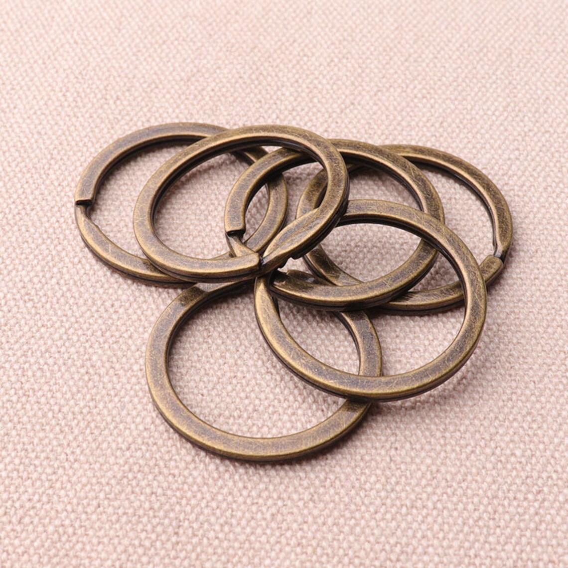 12pcs Key Ring 30mm Bronze Flat Split Ring for Keychains DIY Etsy