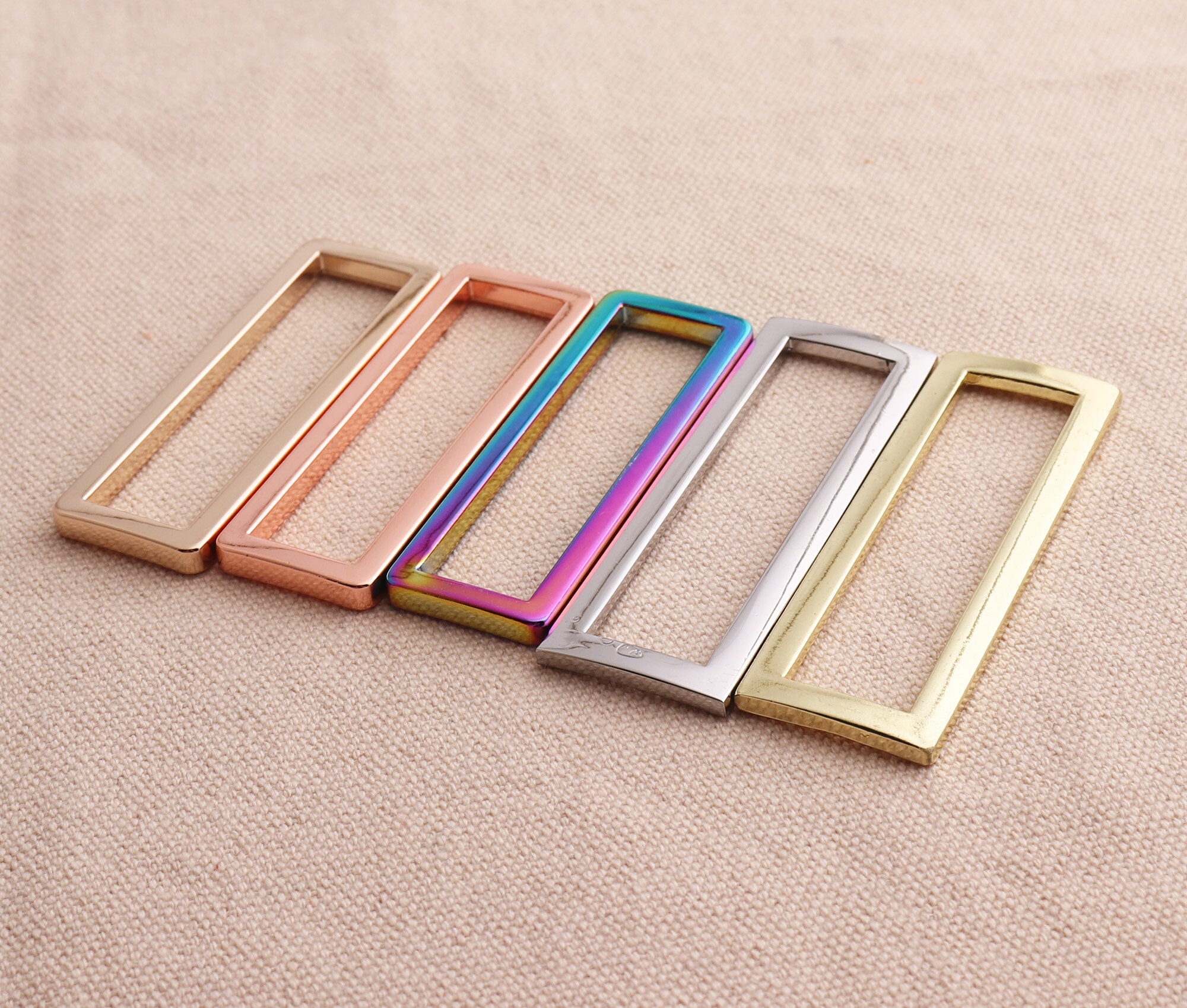 Rectangular Frame Buckle Flat metal rectangle buckle2rainbowrose goldlight | Etsy