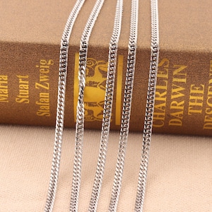 stainless steel necklace chain for pendant 3.5mm cable chain,curb chain men and women bracelet decoration