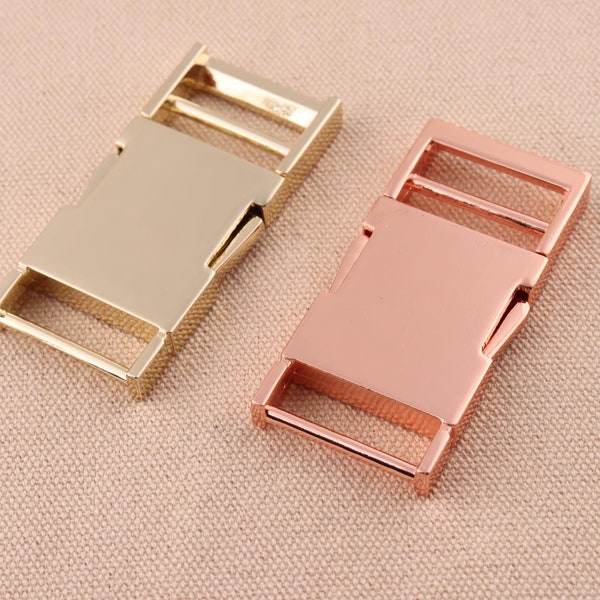 2pcs/lot  1"25mm Quick Side Release Buckles gold and rose gold color  strap buckles for webbing collar belt bag garment  DIY accessories