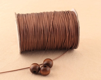 10/20/50/100 yards polyester Waxed cord  Rope water proof brown color  Bracelet Thread Cord necklace jewelry making diy handmade accessories