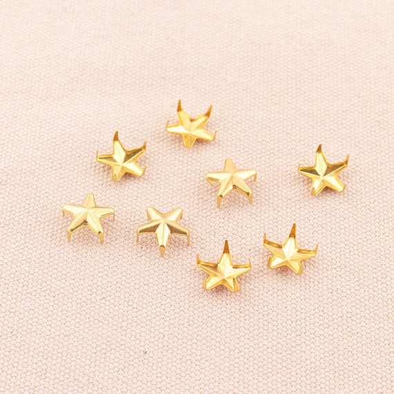 28mm Star Nail Head Studs for Sewing Jacket Coat Crafts Purses Decoration 10mm