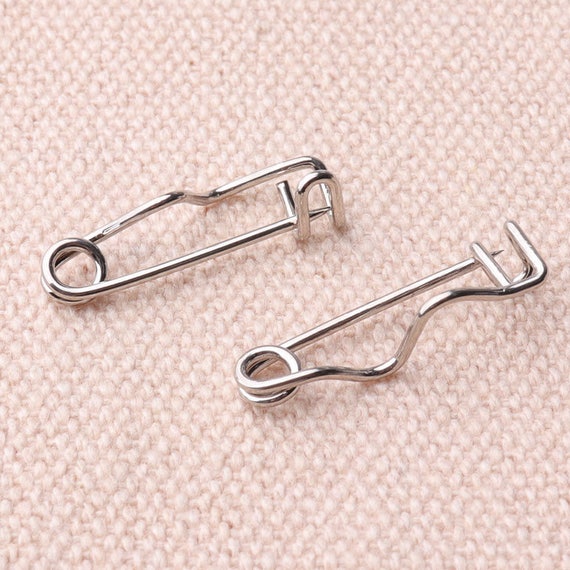 30pcs Small Pin Brooch Silvery Color 196mm Safety Pins Non Flat Pins  Colthing Making 