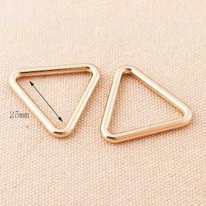 1Inch Triangle Slide Buckle Metal Strap Keeper Leathercraft Bag Belt Adjuster Sliders Bag Strap sliders 4pc