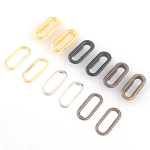 10set 25mm Gold Oval Eyelet Grommet with washer Large Grommet Eyelets for Clothes Leather Craft Belt Bag Canvas making sewing accessories