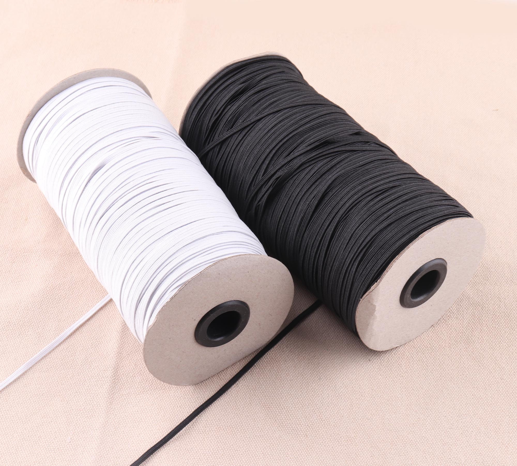 Thin Sewing 3mm Elastic Band White/black Color High Elastic Flat Rubber  Band, Waist Band, Thin Belt Sewing Garment Accessory 