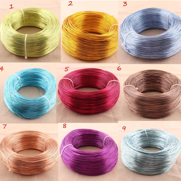 100m fil d'aluminium coloré mort doux Métal Perlonnement DIY Bracelet Collier Collier Making Jewelry Accessoires 18Ga 1.0mm