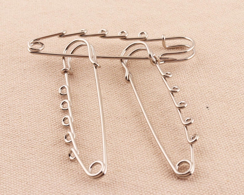 6pcs 78mm Kilt Pin With Loops Safety Pin Brooch Pins Large Etsy