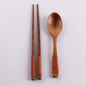 Three-piece suit,Gift for father,Sushi chopsticks,Chopsticks suit,Chinese culture,Wood design,Chopsticks Unique Wood Plain Design