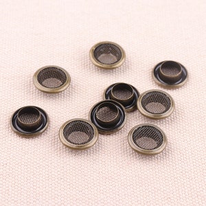 60set Mesh Eyelet grommet 14mm*7.5mm*4mm(OD * ID * Height) Grommets Metal eyelets Brass Eyelet Grommets