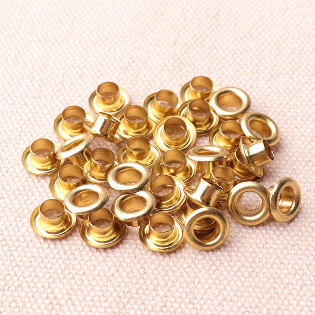 Gold Eyelets Grommets 8mm3.5mm3.5mm Grommet Eyelet for Bead Cores Clothes for Leatherworking