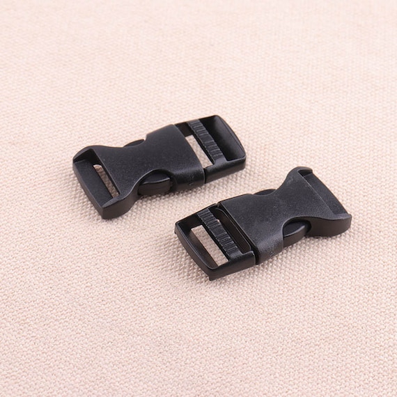 20 Sets 15mm Plastic Belt Buckle Strap silver buckle clasp for