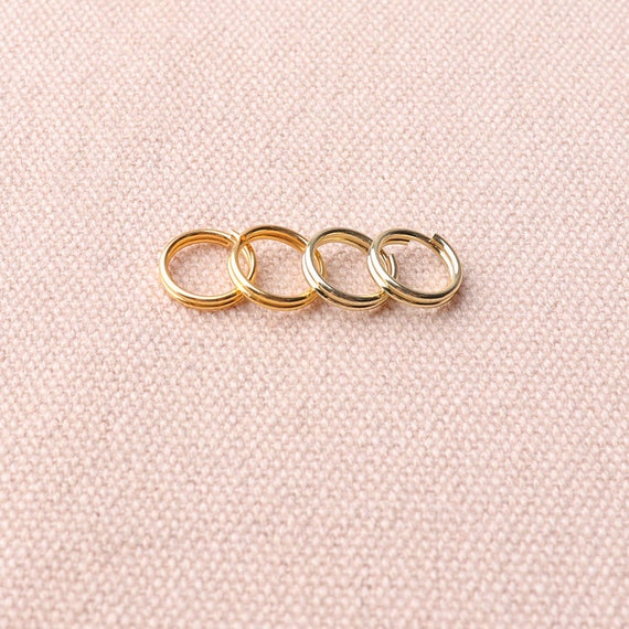 200pcs of 10mm Tiny Key Rings Gold and Light Gold Split Rings Key