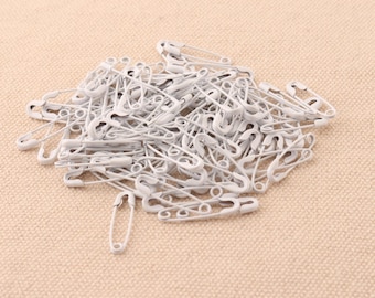 200pcs white color safety pins Stitch Markers brass material  19/22mm metal brooch pins label pins for clothing sewing accessories