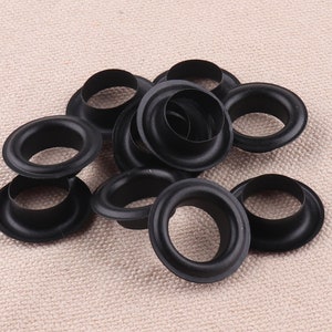 100sets/black Eyelets Grommets Round Eyelets Hole Grommets Metal Eyelets large Eyelets Grommets for Leather crafts Clothing Scrap booking
