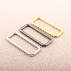 6pcs Strap rectangle ring 50*16mm (inner size) Metal Rectangle Buckle Ring High quality Rectangular rings for Bag Belt Strap purse ring