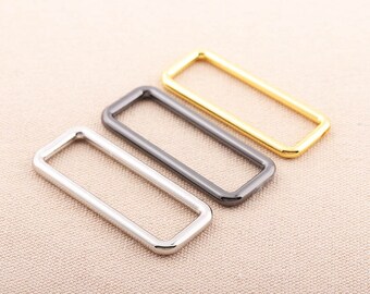 6pcs bracelet rectangle bague 50 * 16mm (taille intérieure) en métal Rectangle boucle bague haute qualité anneaux rectangulaires pour bague de sac à main sac ceinture