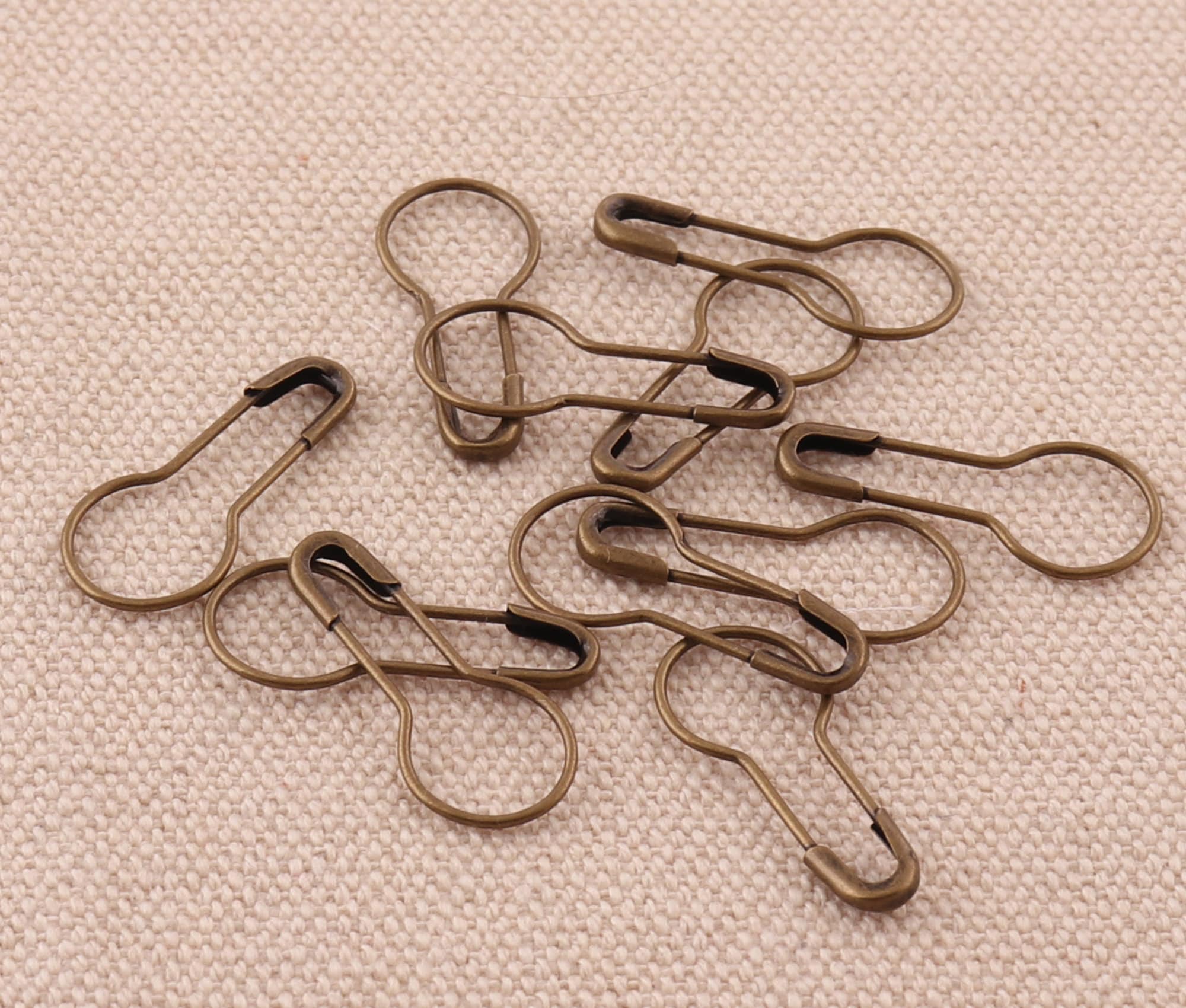 Brass Coiless Safety Pins – Hoop and Frame
