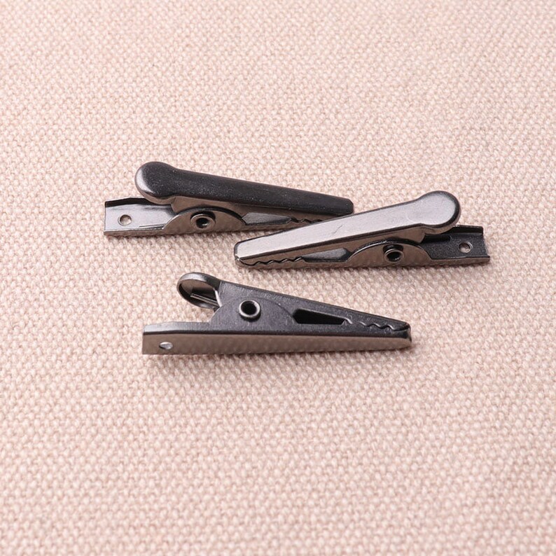 20pcs Alligator Clip Black 32.5mm Clip With Teeth Clips Crimp Etsy